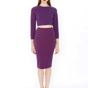 American Apparel |Textured Midi Pencil Skirt | VERY GOOD!